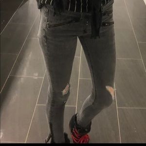 Womens Rag & Bone Grey Skinny Jeans - Size 25